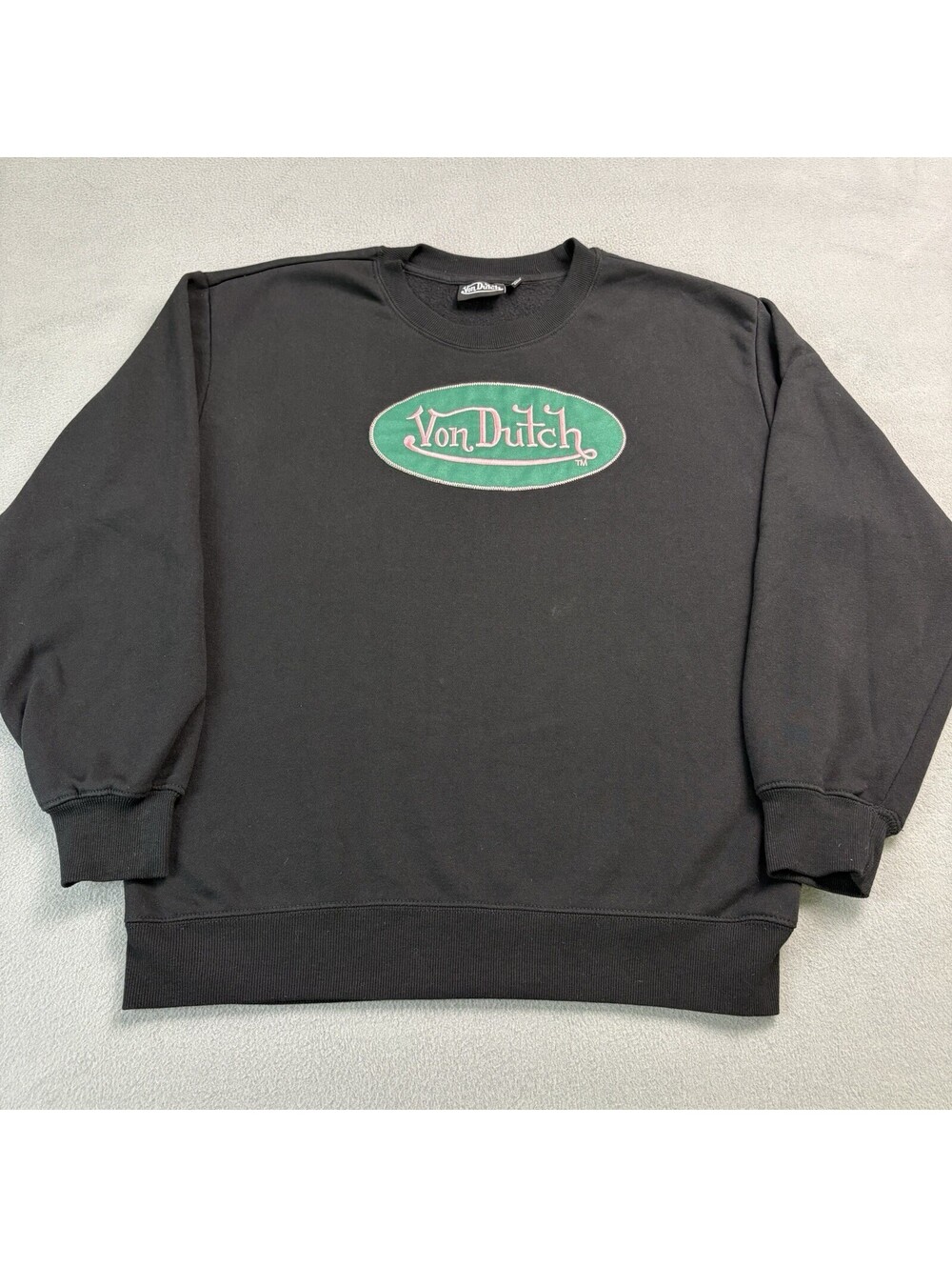 Von Dutch Crewneck Sweatshirt Womens Size Large Black